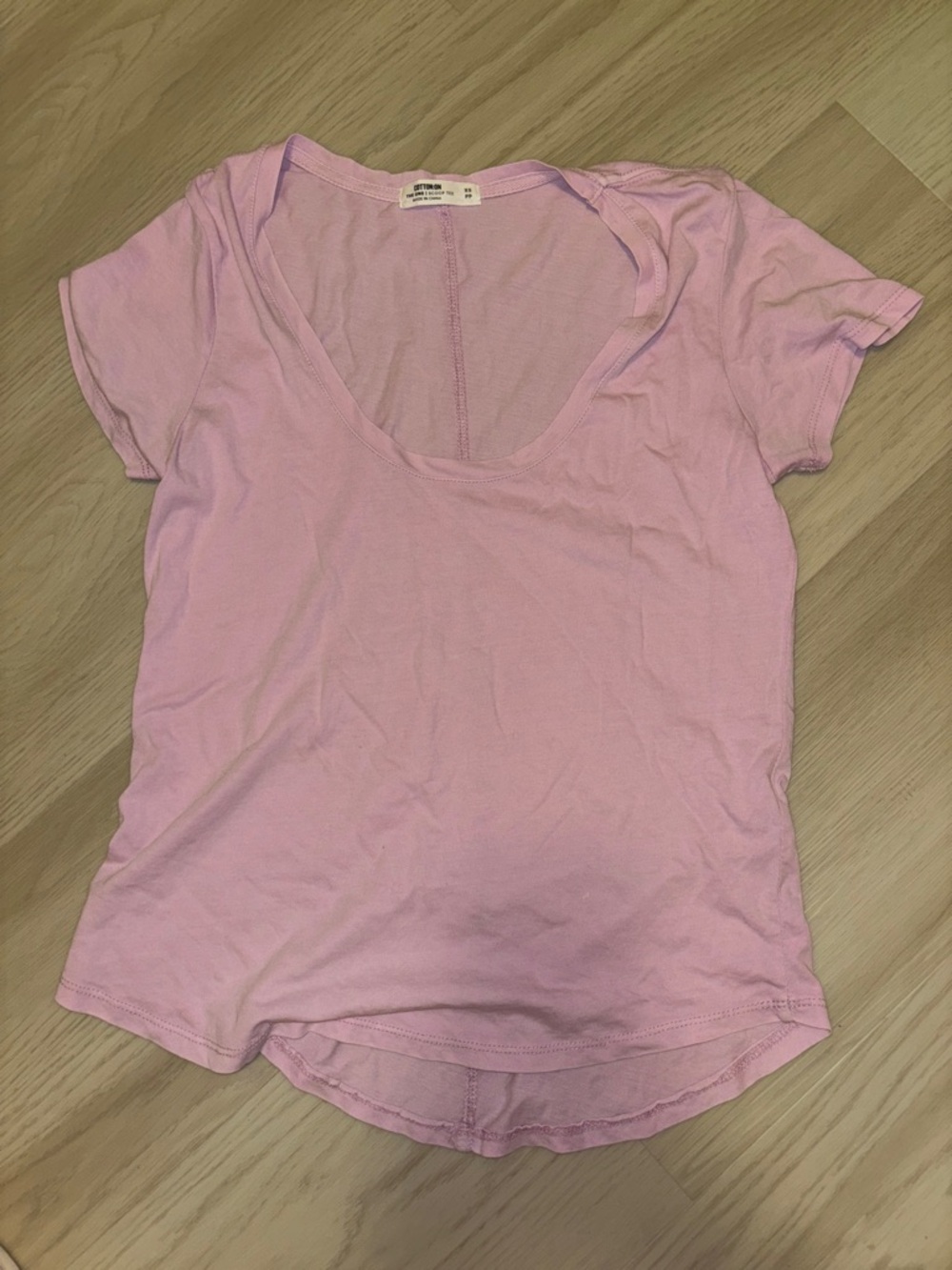 Cotton On Soft Pink Scoop Neck Short Sleeve Tee